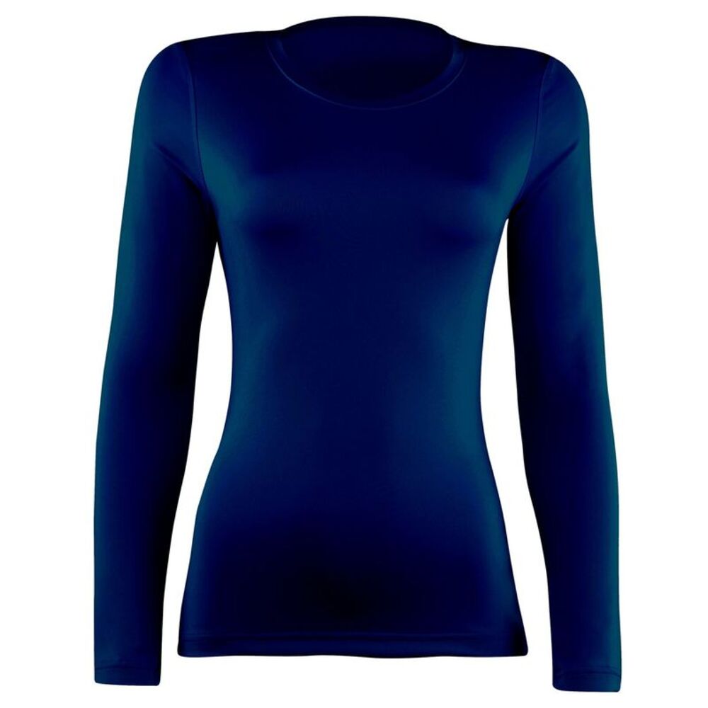 Rhino Womens/Ladies Sports Baselayer Long Sleeve (Pack of 2) / Navy